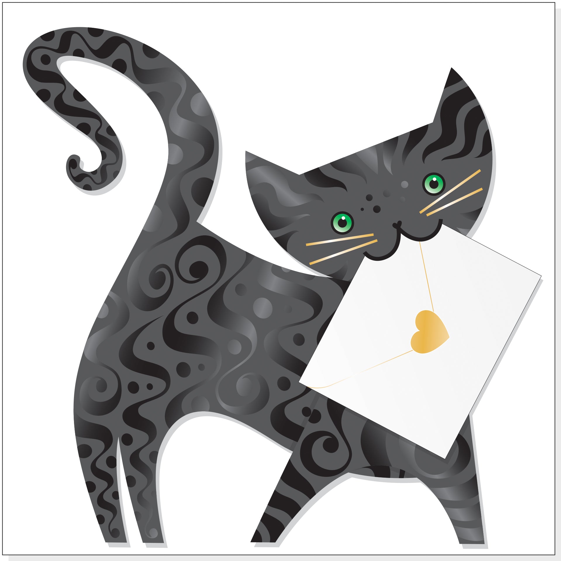 otter-house-special-delivery-cat-lucky-grusskarte-katze-3d image 1