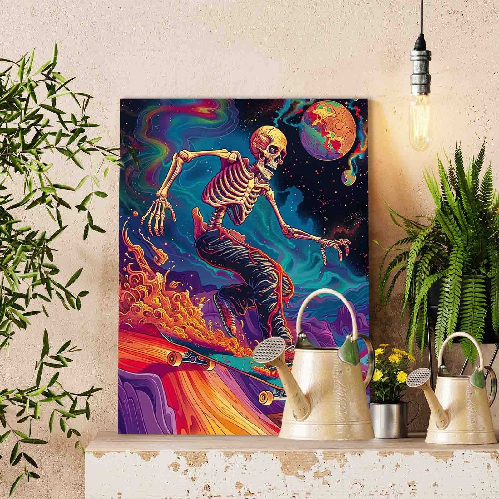 tucocoo-skateboarding-skeleton-malen-nach-zahlen-40x50 image 2