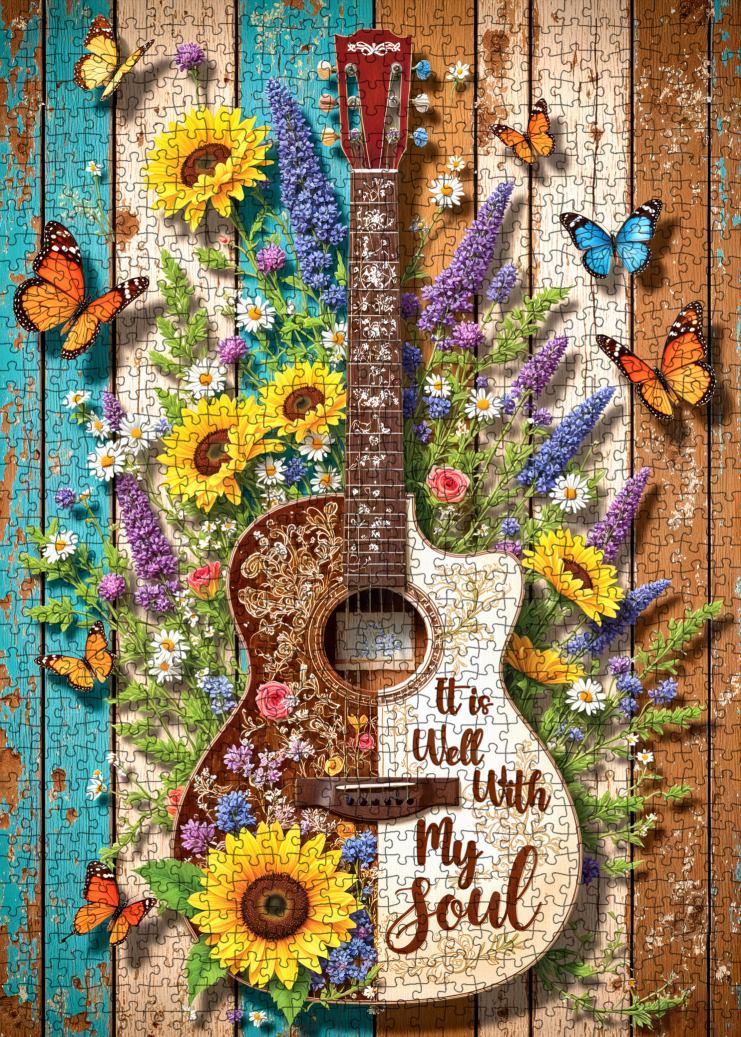 tucocoo-floral-guitar-butterfly-puzzle-1000-teile-holz image 2