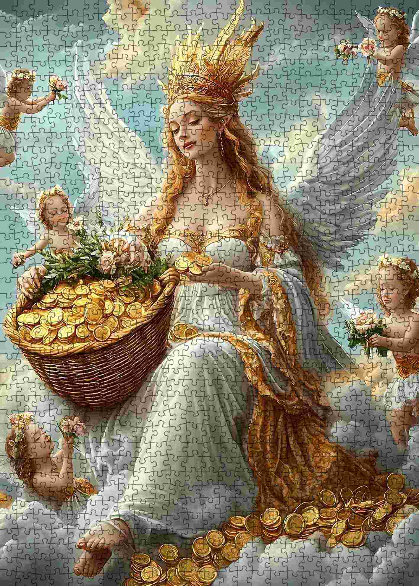 tucocoo-heavenly-angel-and-cherubs-puzzle-1000-teile-engel image 2