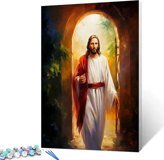 tucocoo-paint-by-numbers-jesus-in-the-door-malset-40x50-religi-s image 1