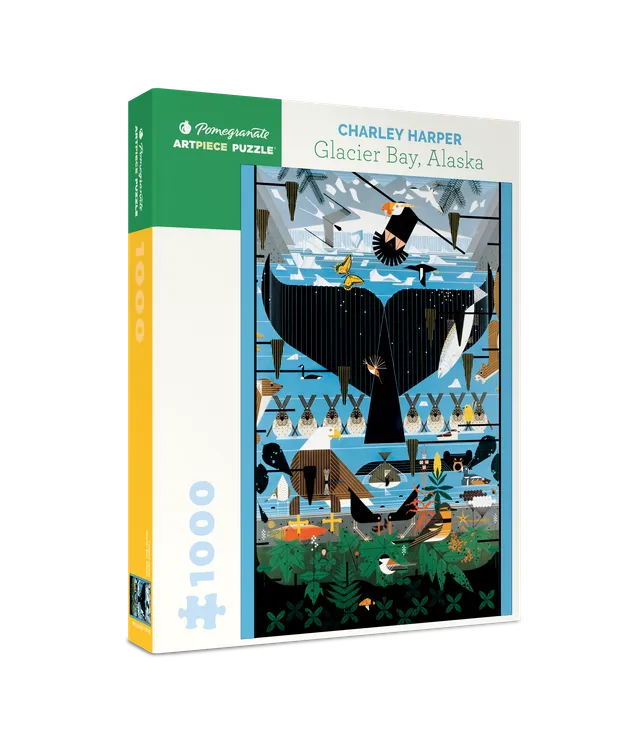 pomegranate-charley-harper-glacier-bay-alaska-puzzle-1000-tiere image 1