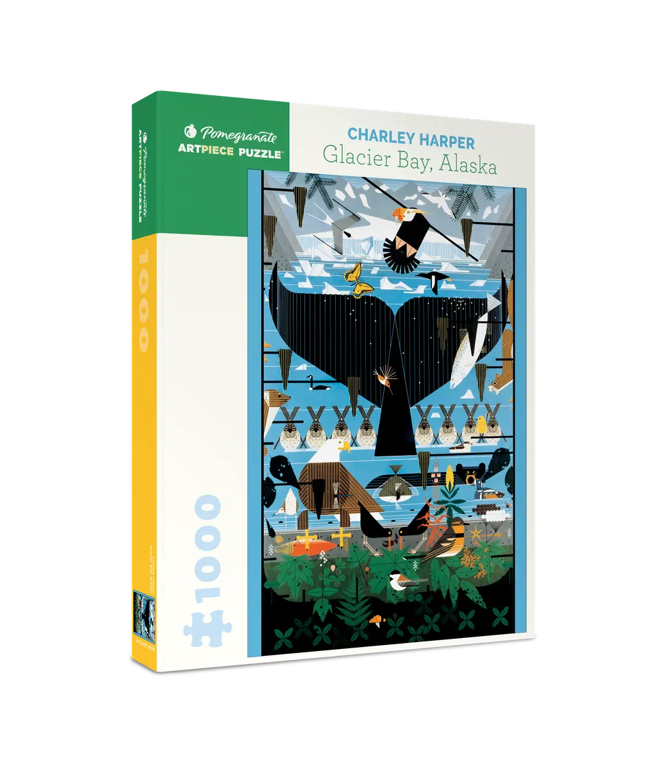 pomegranate-charley-harper-glacier-bay-alaska-puzzle-1000-tiere image 1