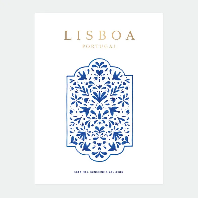 all-the-ways-to-say-lisboa-poster-blau-wei-50-x-70-cm image 1
