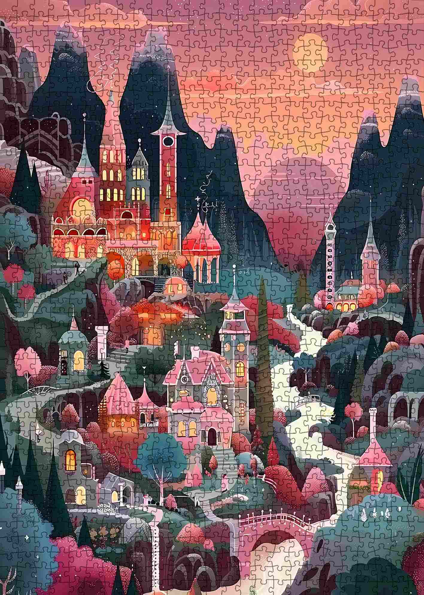 tucocoo-magical-twilight-castle-puzzle-1000-teile-schloss image 2