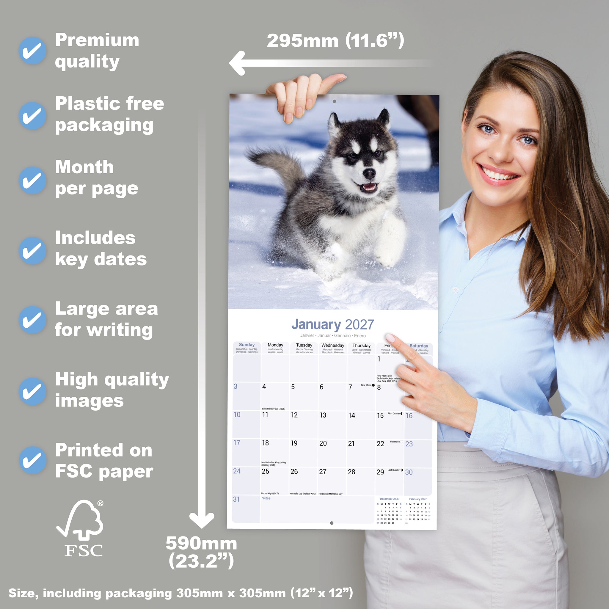 otter-house-calendars-alaskan-malamute-wandkalender-2027-hunde image 4