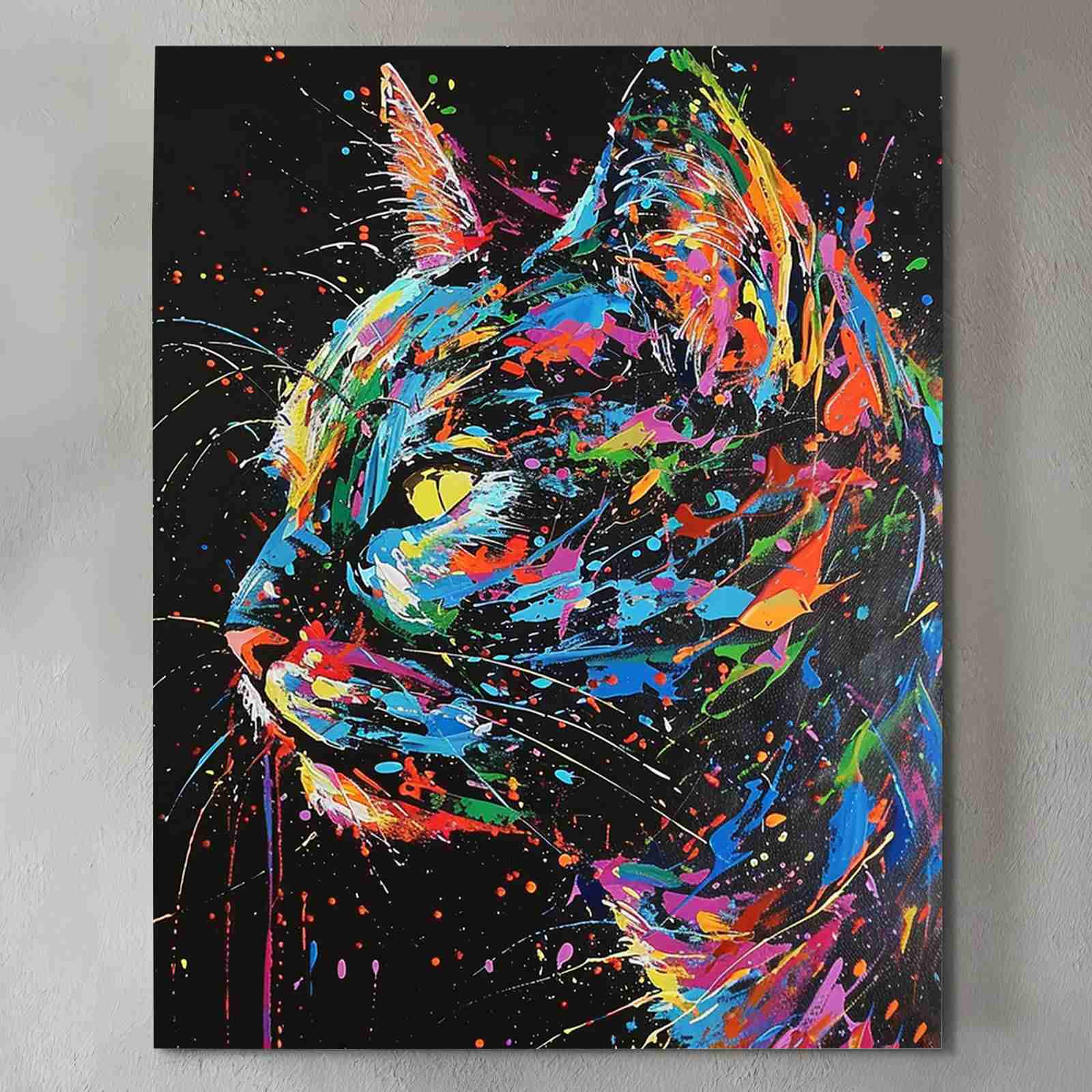 tucocoo-canvas-wall-art-abstract-cat-leinwandbild-30x40cm image 2