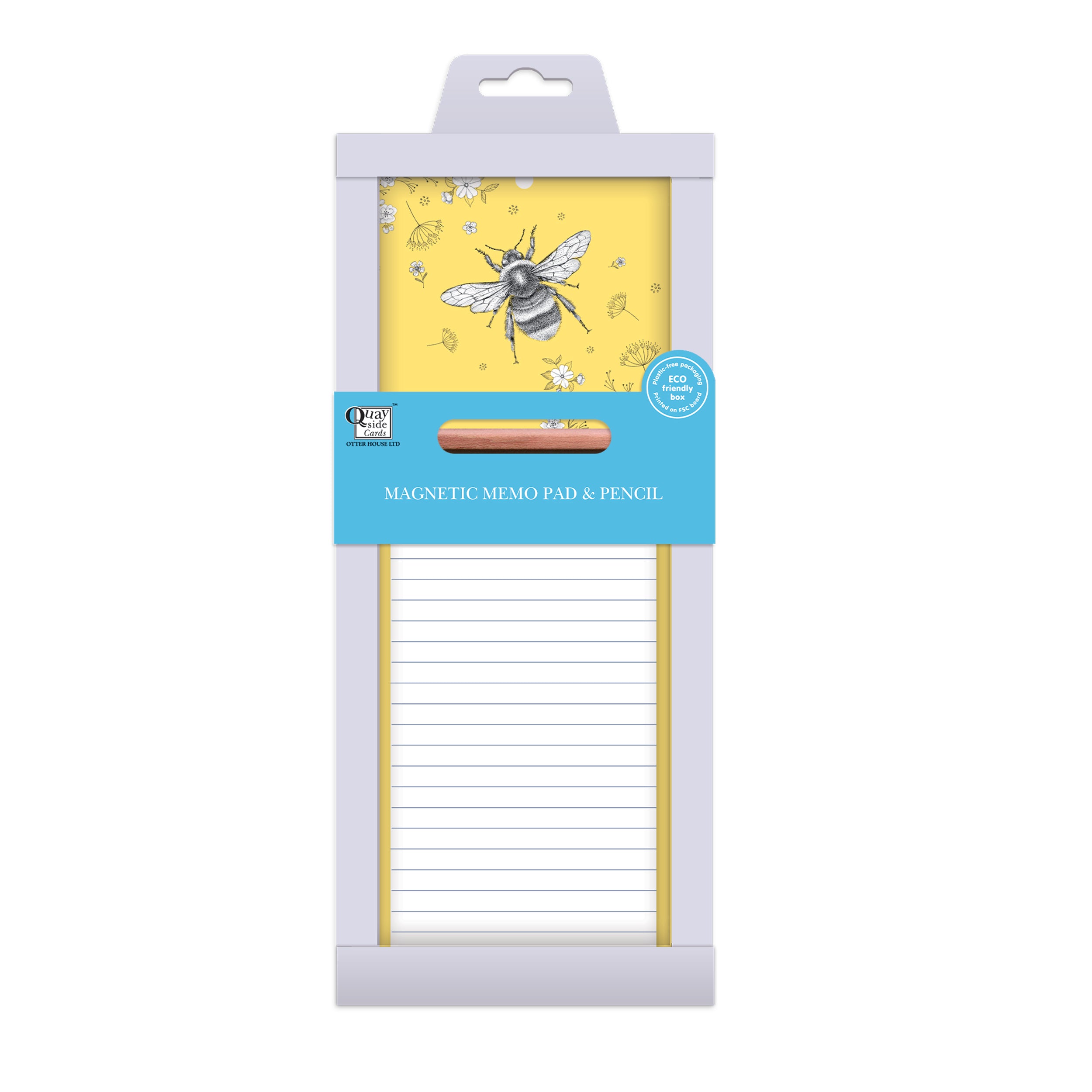 otter-house-floral-bee-memo-block-magnetisch-mit-stift image 2