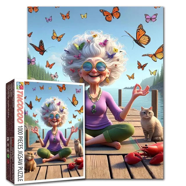 tucocoo-jigsaw-puzzles-meditating-grandma-puzzle-1000-teile-see image 1