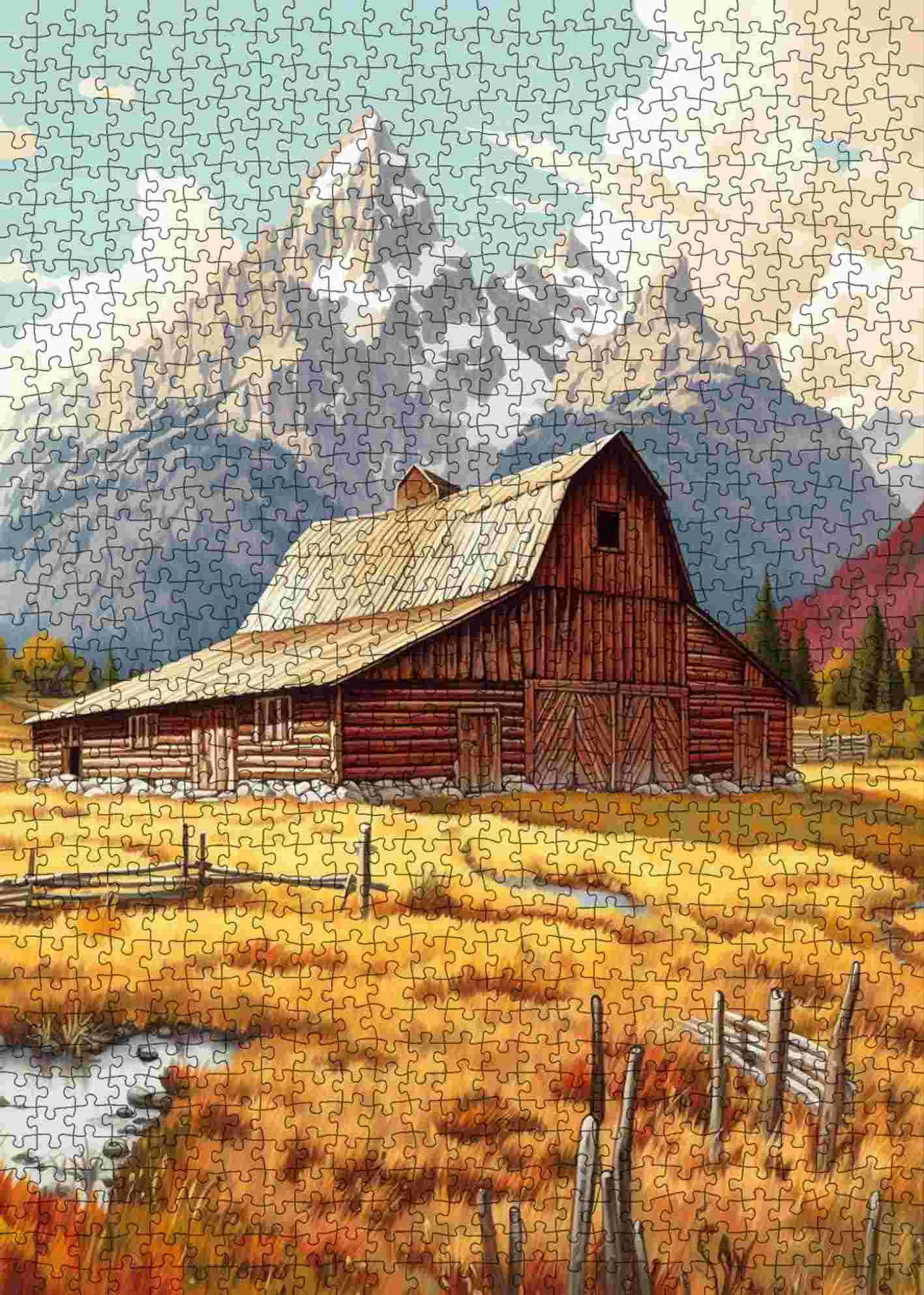 tucocoo-mountain-barn-retreat-puzzle-1000-teile-berge image 2