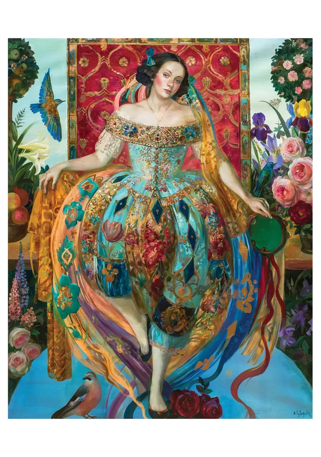 pomegranate-birthday-cards-suvorova-commedia-dancer-geburtstagskarte image 1