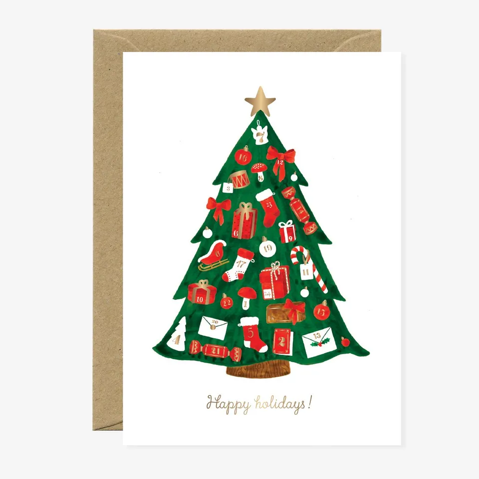 all-the-ways-to-say-advent-tree-weihnachtskarte-a6 image 1