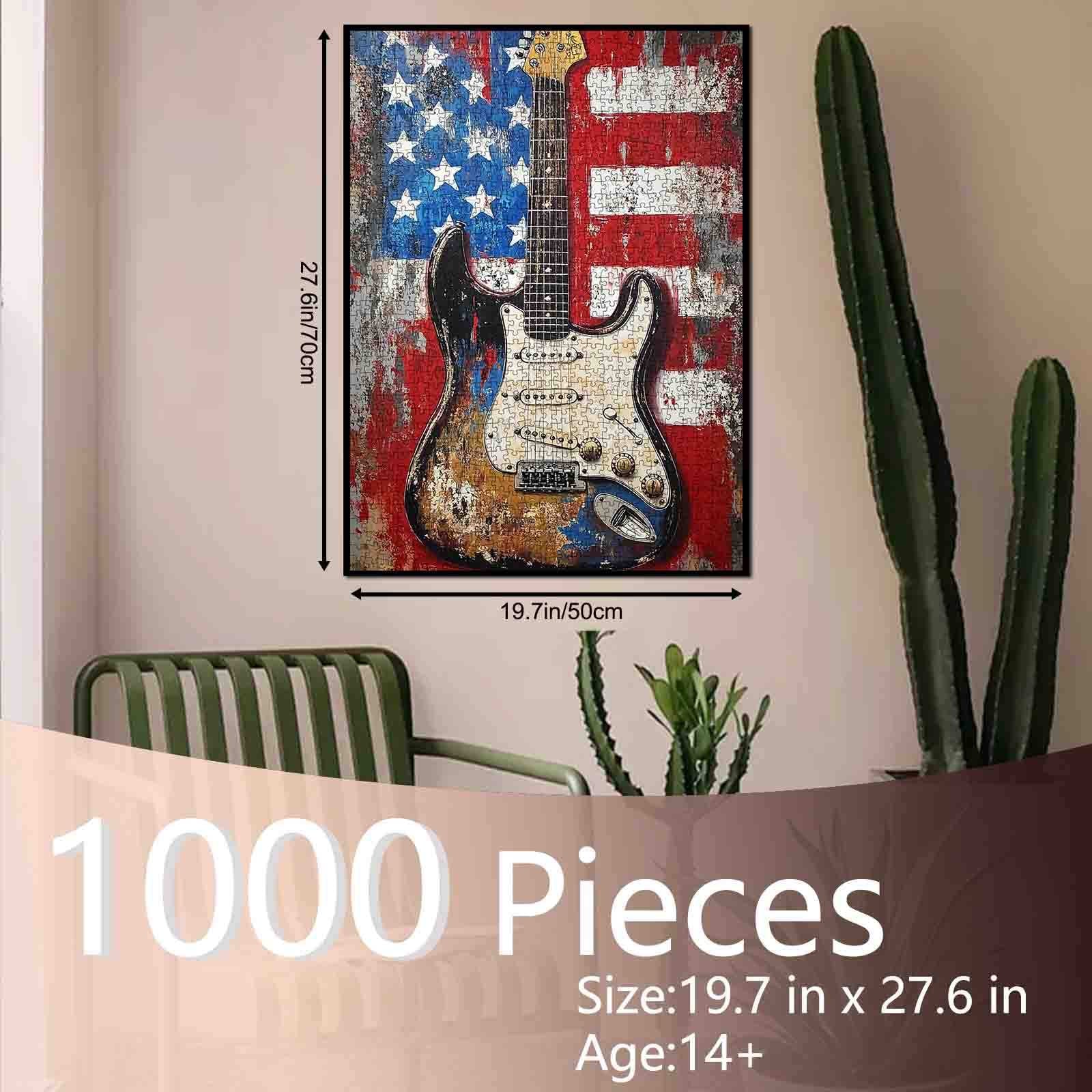 tucocoo-american-flag-guitar-puzzle-1000-teile-gitarre image 5