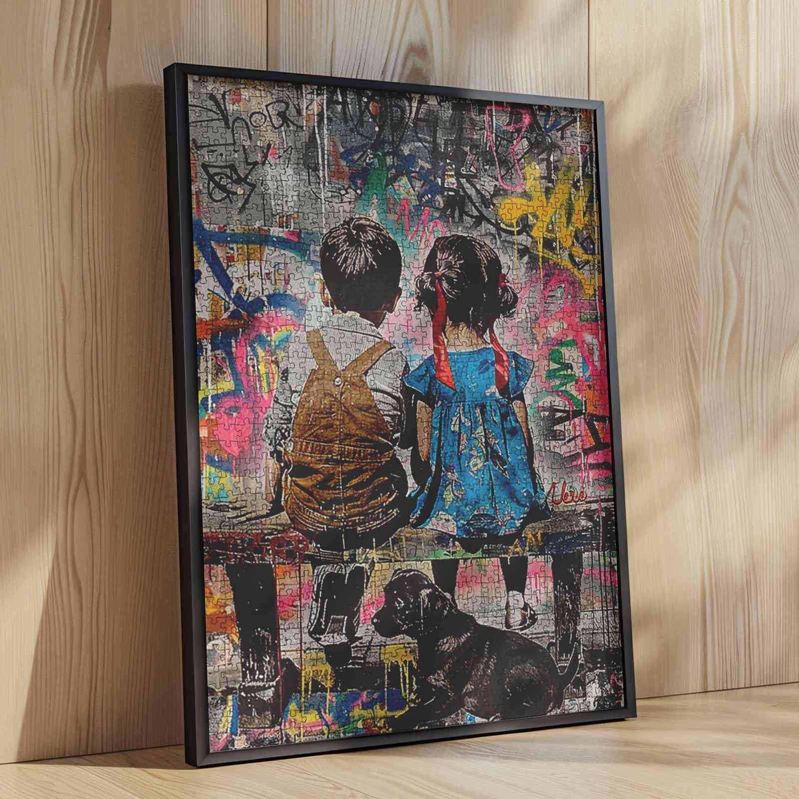 tucocoo-children-with-dog-in-graffiti-puzzle-1000-teile-streetart image 4