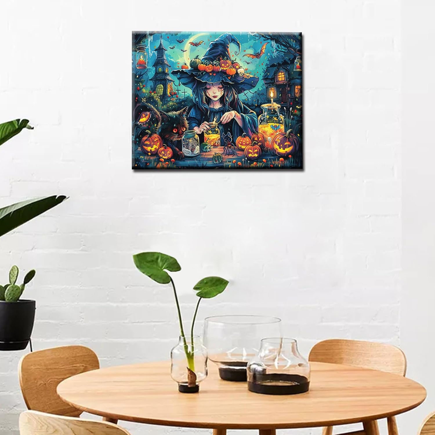 tucocoo-paint-by-numbers-black-witch-cat-malen-nach-zahlen-16x20 image 2
