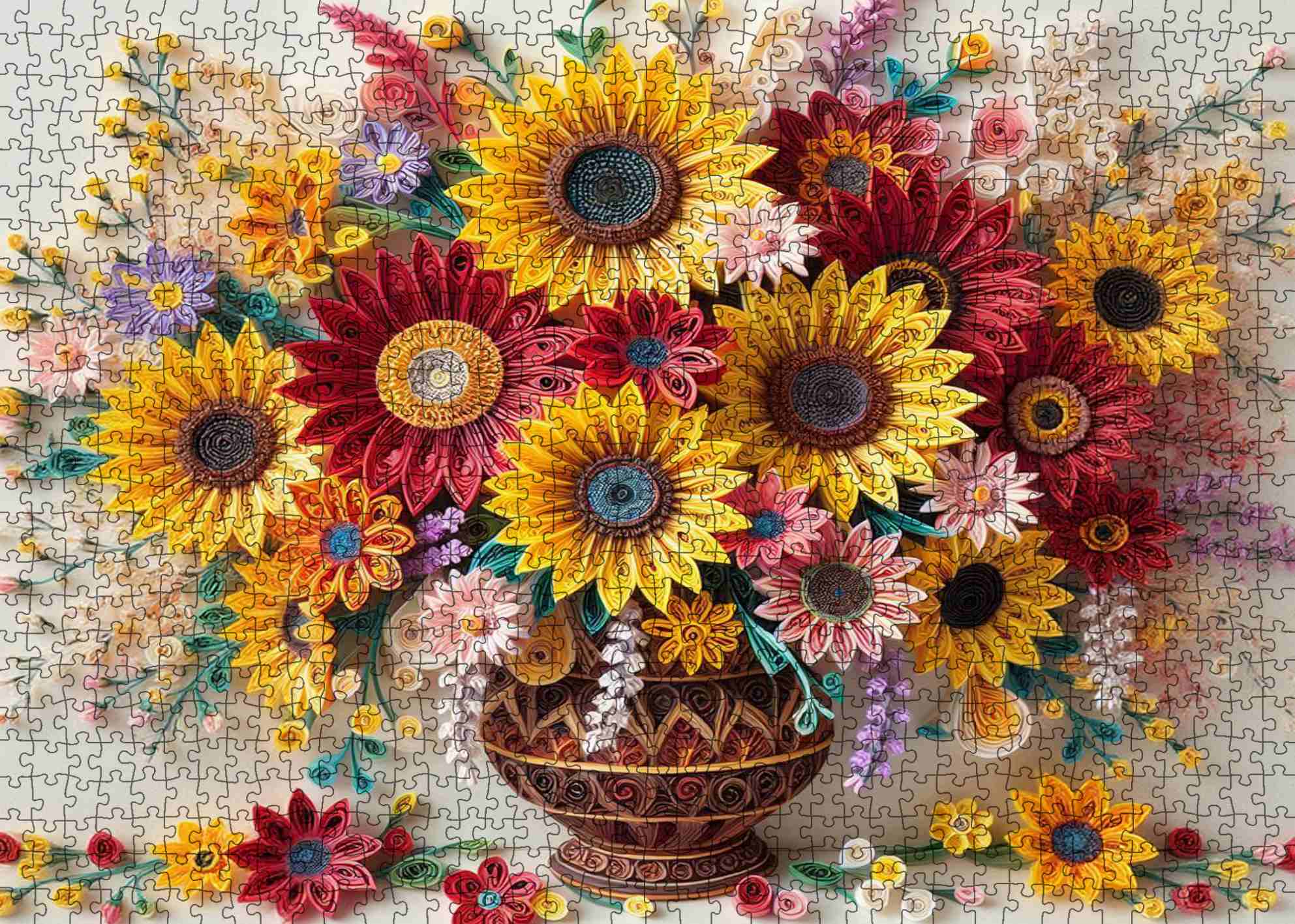 tucocoo-sunflower-quilling-art-puzzle-1000-teile-blumen image 2