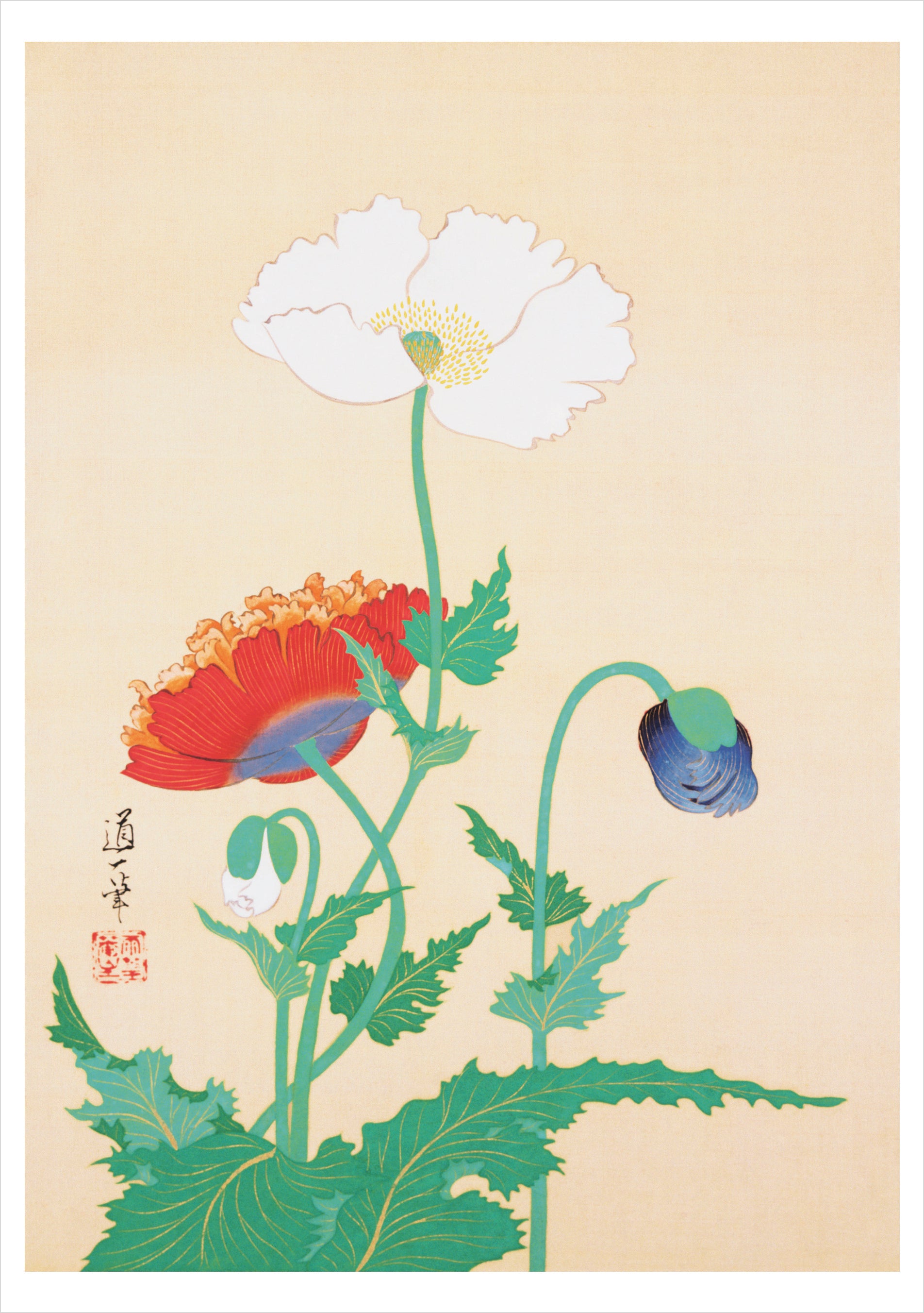 pomegranate-sakai-d-itsu-poppies-klappkarte-mohn-japan-einzelkarte image 1