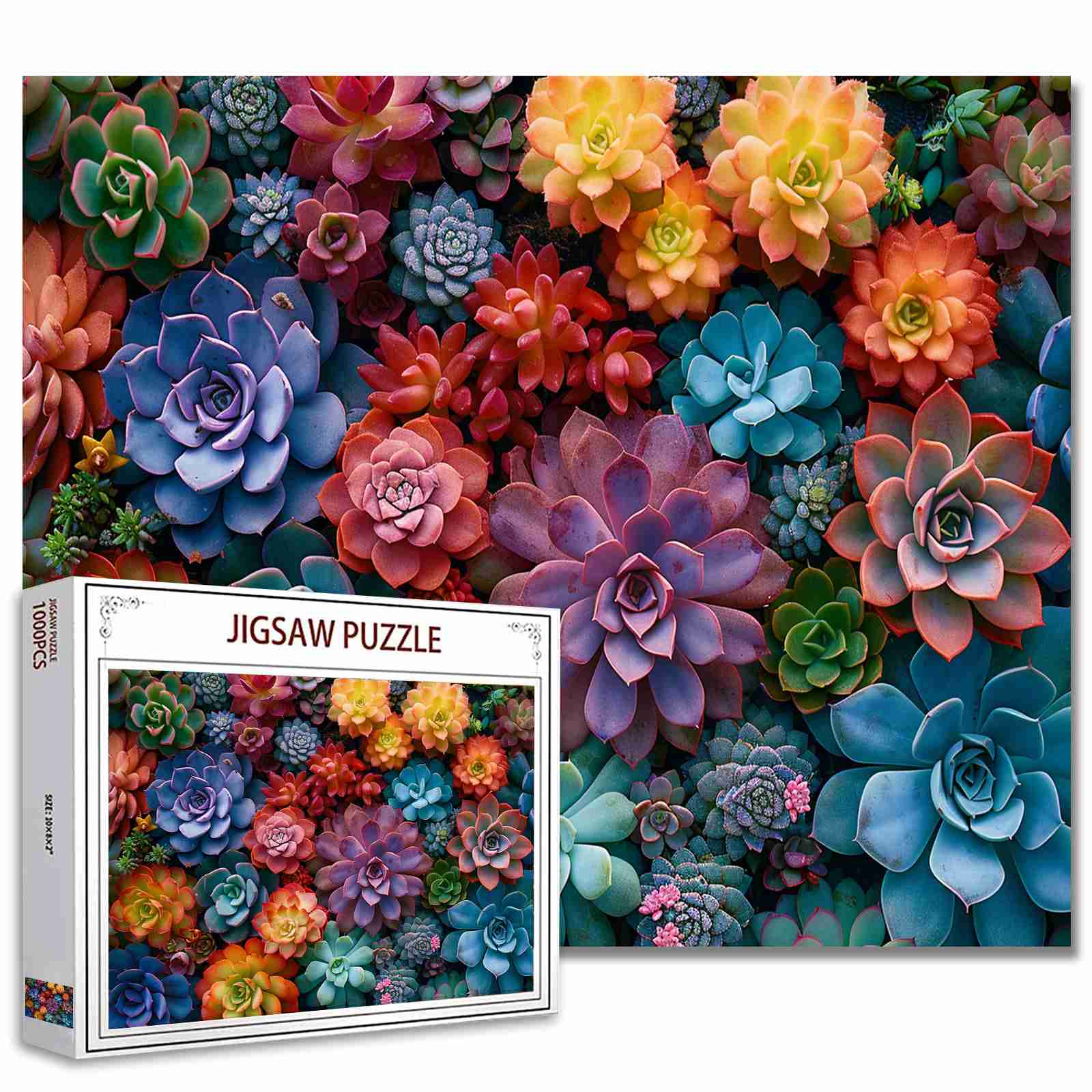tucocoo-vibrant-succulents-puzzle-1000-teile-sukkulenten image 1