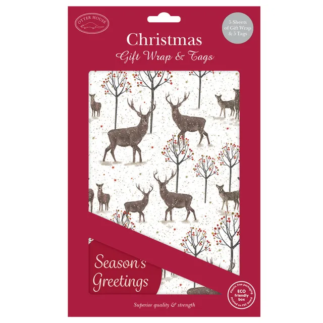 otter-house-majestic-stag-weihnachtspapier-5-b-gen-tags image 1