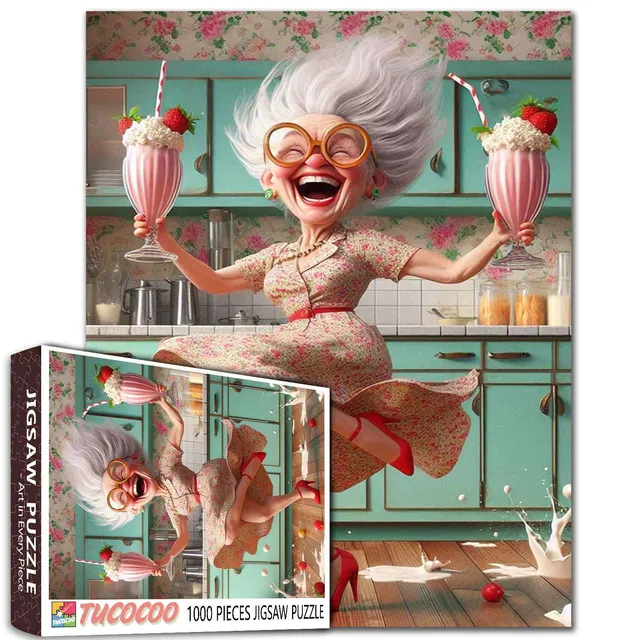tucocoo-joyful-grandma-kitchen-dance-puzzle-1000-teile-k-che image 1