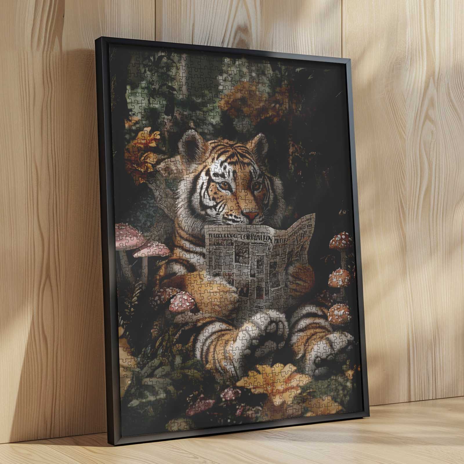 tucocoo-jigsaw-tiger-liest-zeitung-puzzle-1000-teile-wald image 4