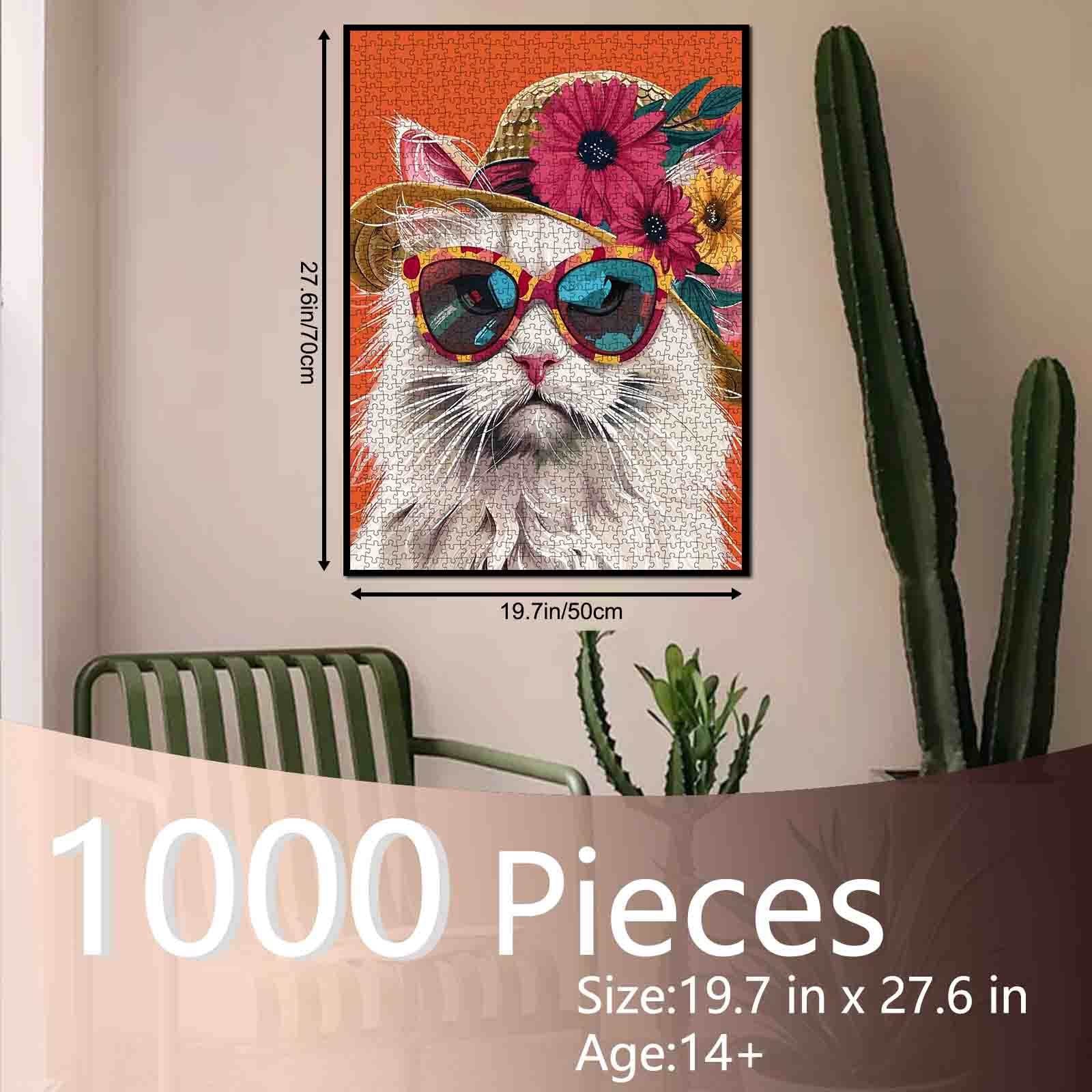 tucocoo-jigsaw-puzzles-cute-cat-wear-sunglass-puzzle-1000-teile-katze image 5