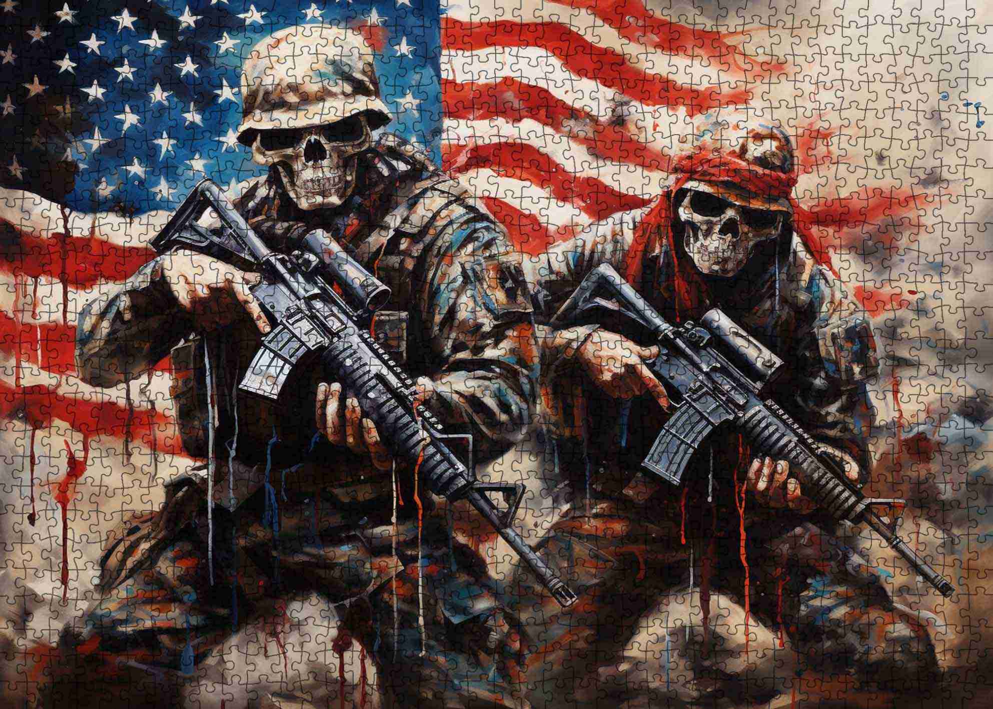 tucocoo-patriotic-skull-warriors-puzzle-1000-teile-totenkopf image 2