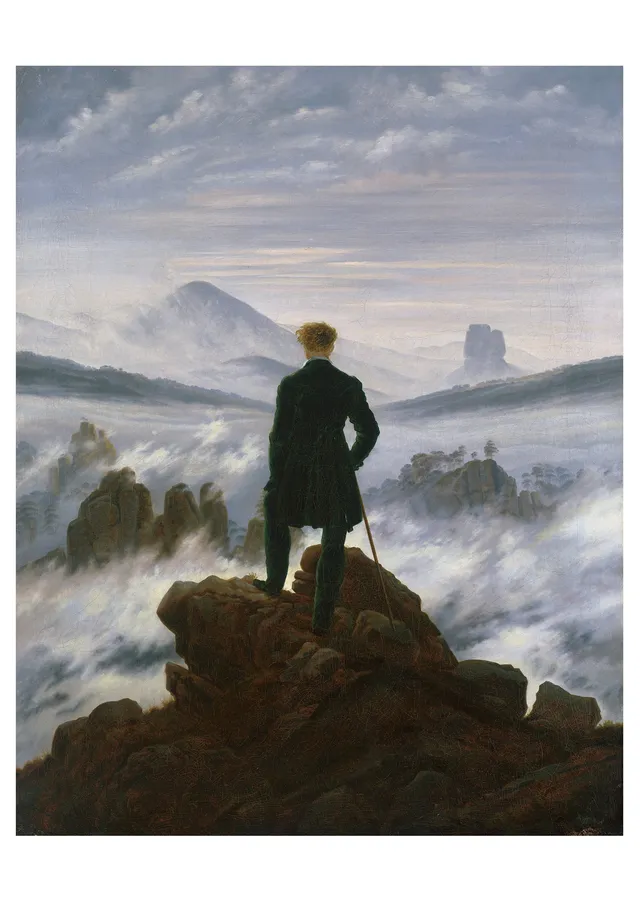 pomegranate-caspar-david-friedrich-wanderer-klappkarte-blanko image 1