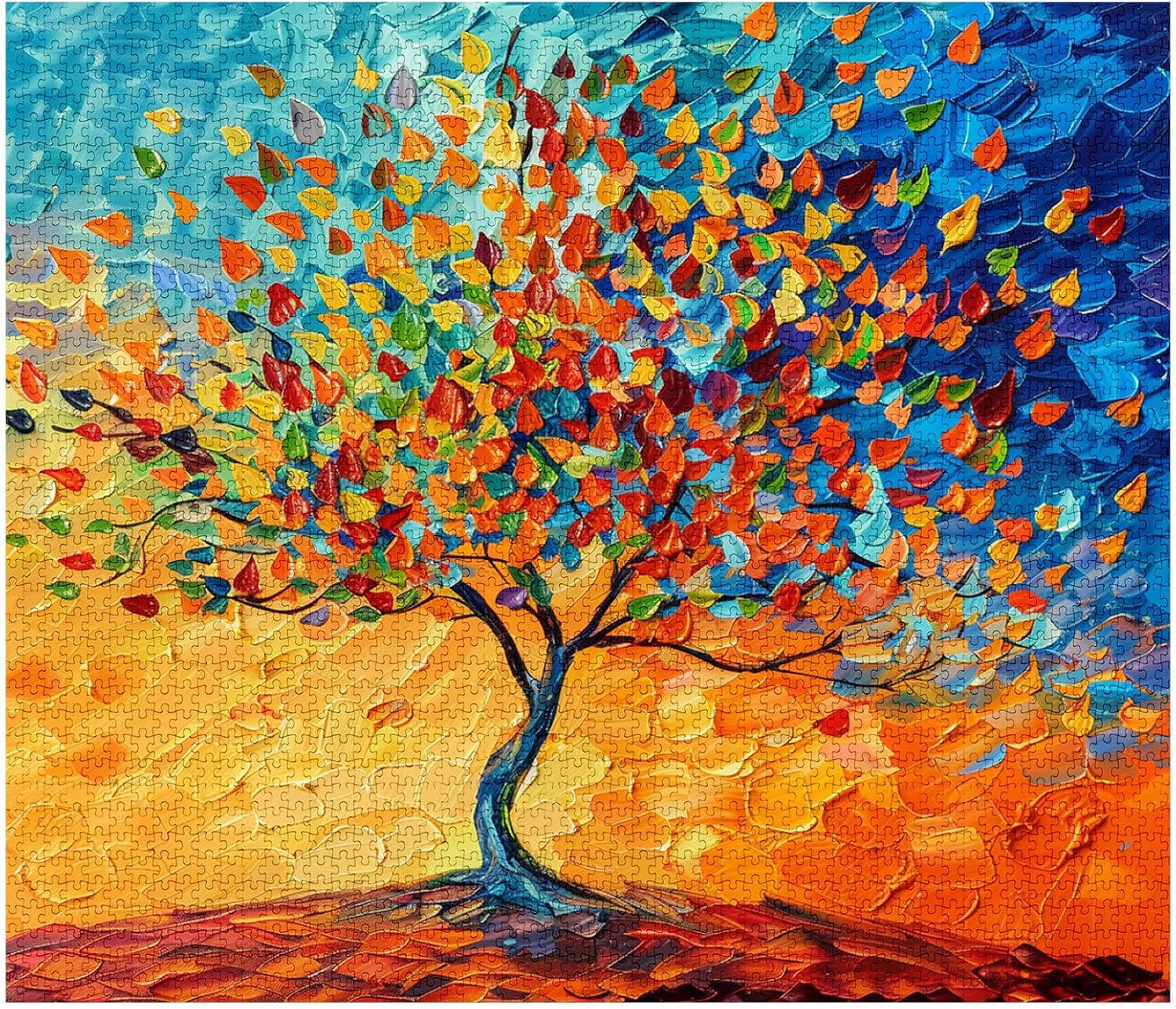 tucocoo-baum-bunte-bl-tter-glasfenster-puzzle-1000-teile image 2