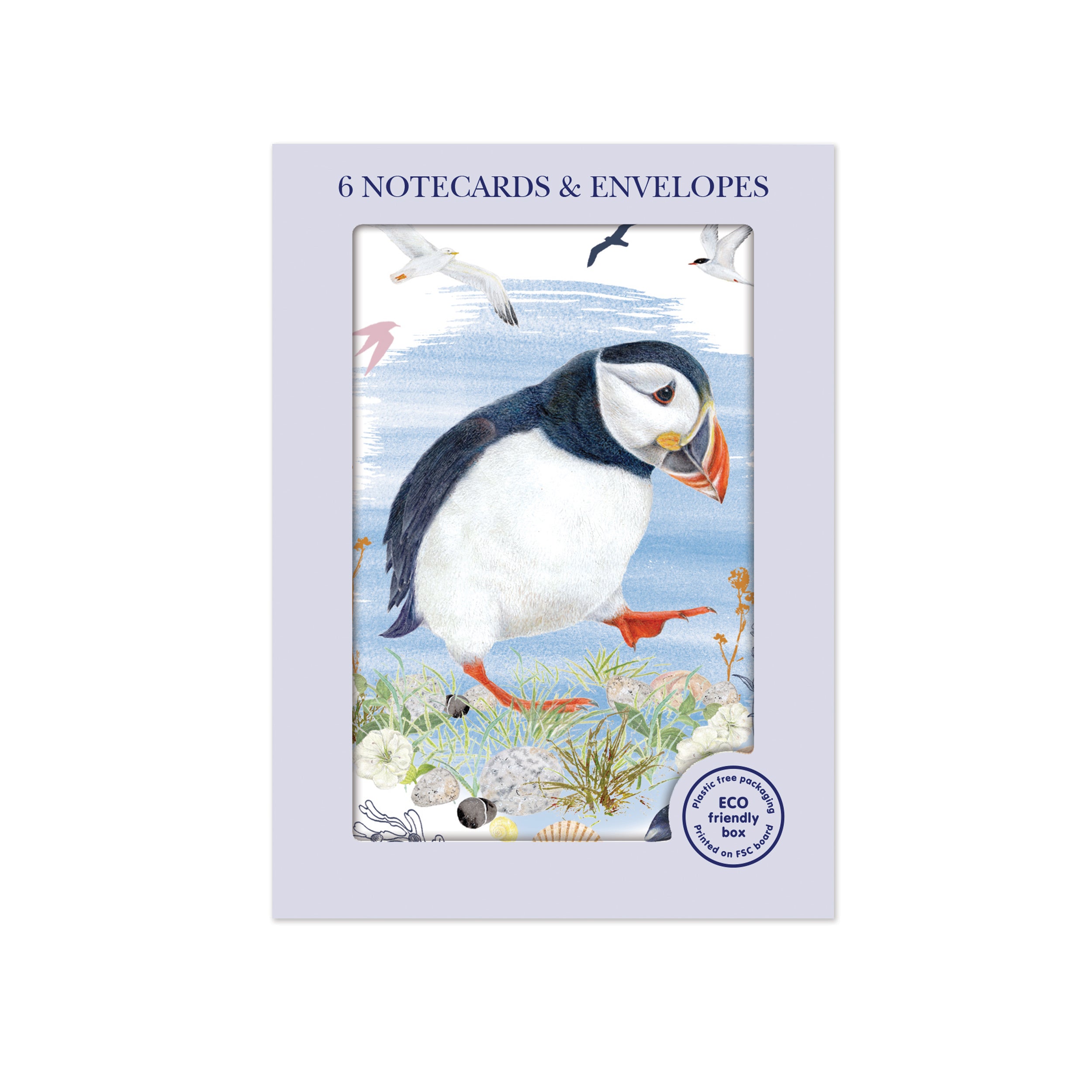 otter-house-puffin-mini-notecard-pack-grusskarten-6-karten image 1