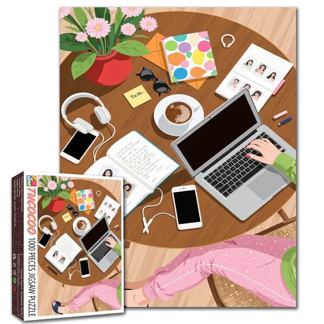 tucocoo-jigsaw-puzzles-creative-workday-puzzle-1000-teile-schreibtisch image 1