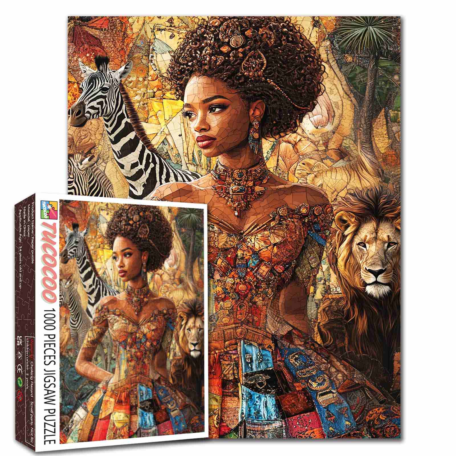 tucocoo-african-queen-wildlife-puzzle-1000-teile-l-we image 1
