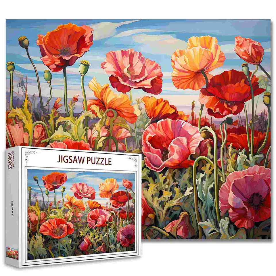tucocoo-poppy-field-puzzle-1000-teile-mohnfeld image 1