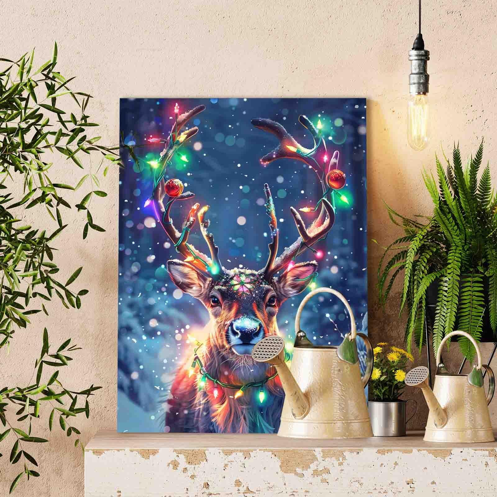 tucocoo-paint-by-numbers-christmas-deer-lights-bild-40x50-hirsch image 2