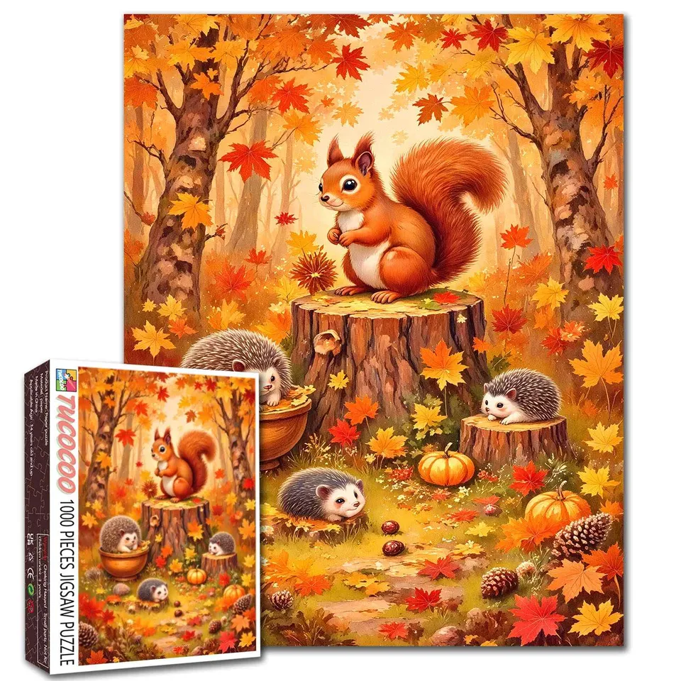 tucocoo-autumn-woodland-friends-puzzle-1000-teile-herbsttiere image 1