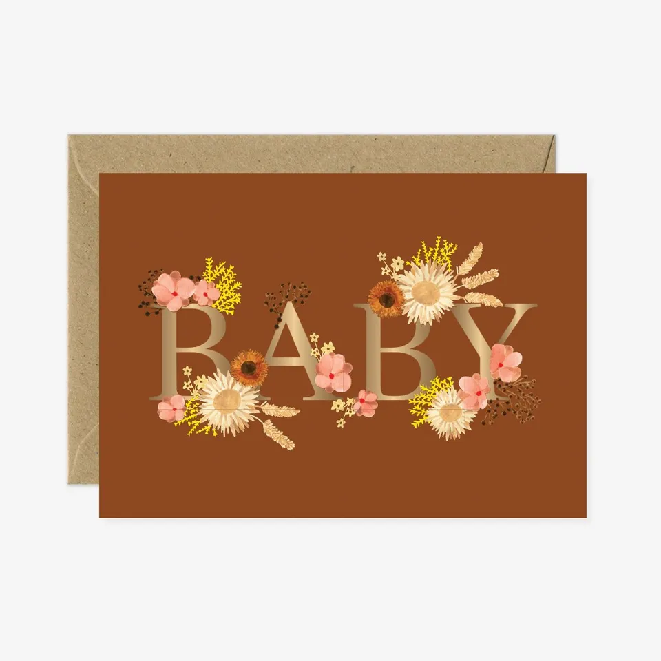 all-the-ways-to-say-baby-bouquet-babykarte-a6-blumen image 1