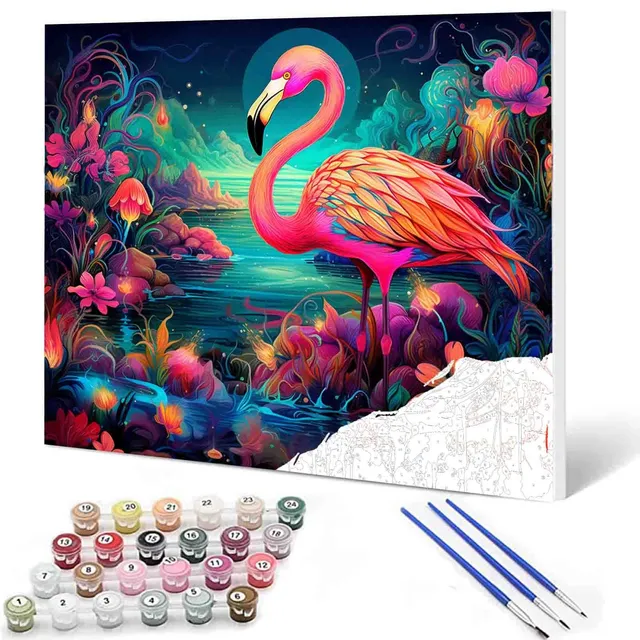 tucocoo-fancy-flamingo-malen-nach-zahlen-40x50-tiere image 1
