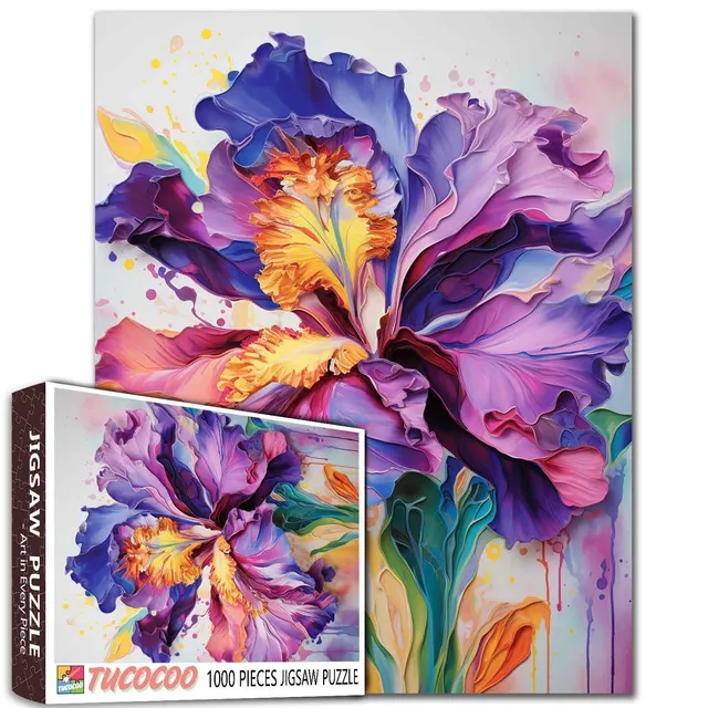 tucocoo-colorful-blooming-iris-puzzle-1000-teile-blume image 1