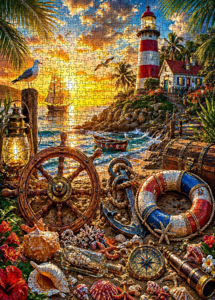 tucocoo-lighthouse-treasure-coast-puzzle-1000-teile-leuchtturm image 2