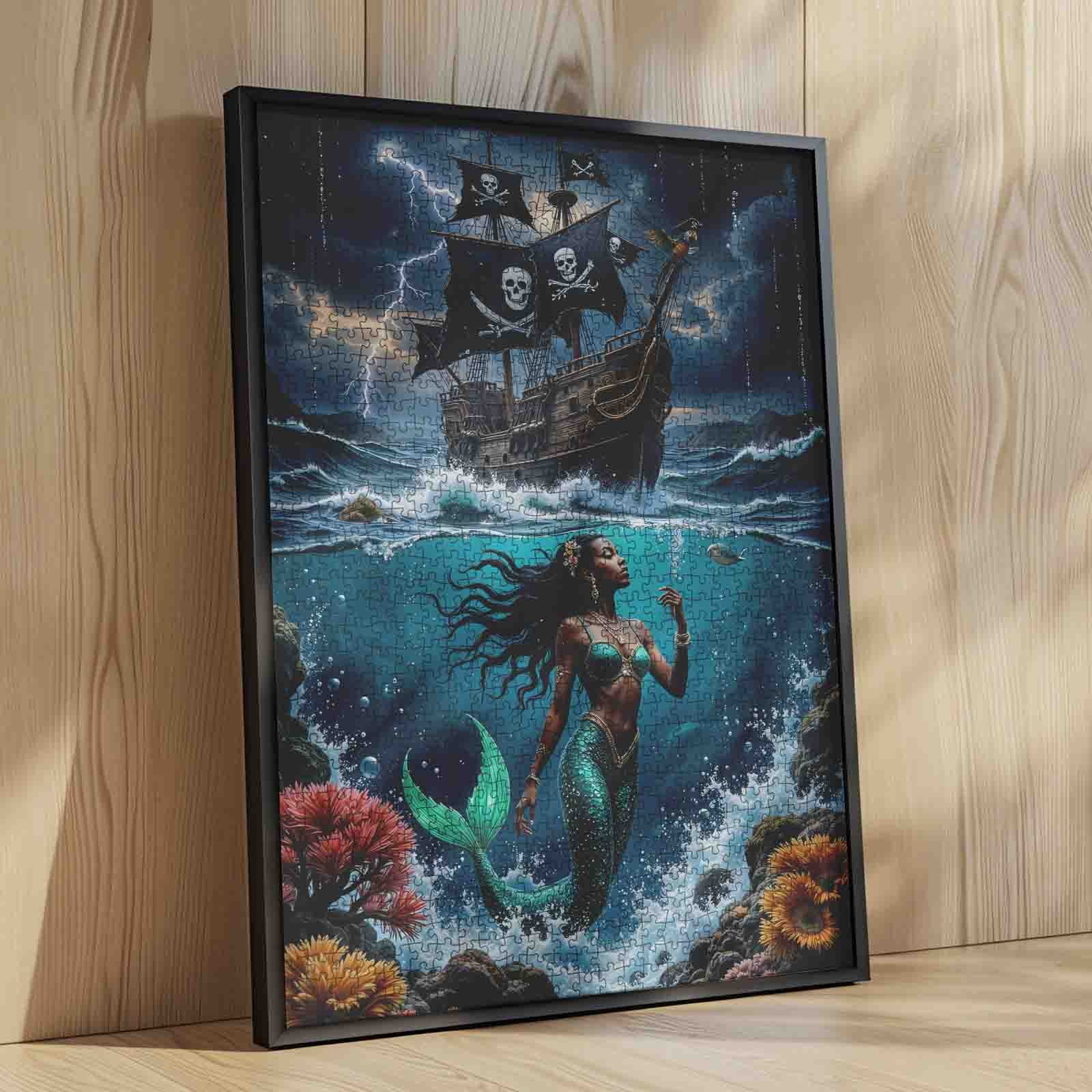 tucocoo-jigsaw-storm-pirate-ship-mermaid-puzzle-1000-teile-meer image 4