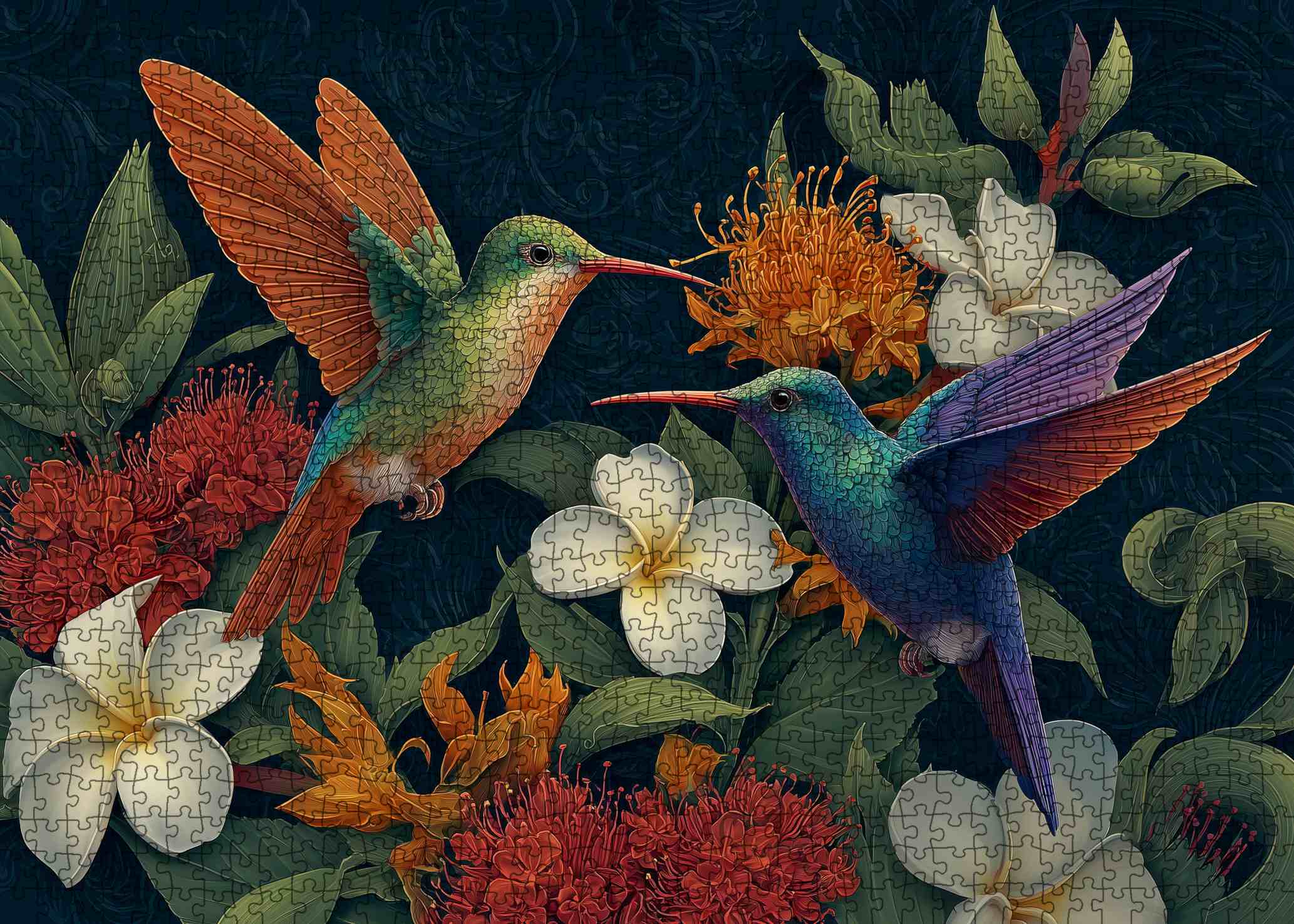 tucocoo-jigsaw-puzzles-tropical-hummingbirds-puzzle-1000-teile-tiere image 2
