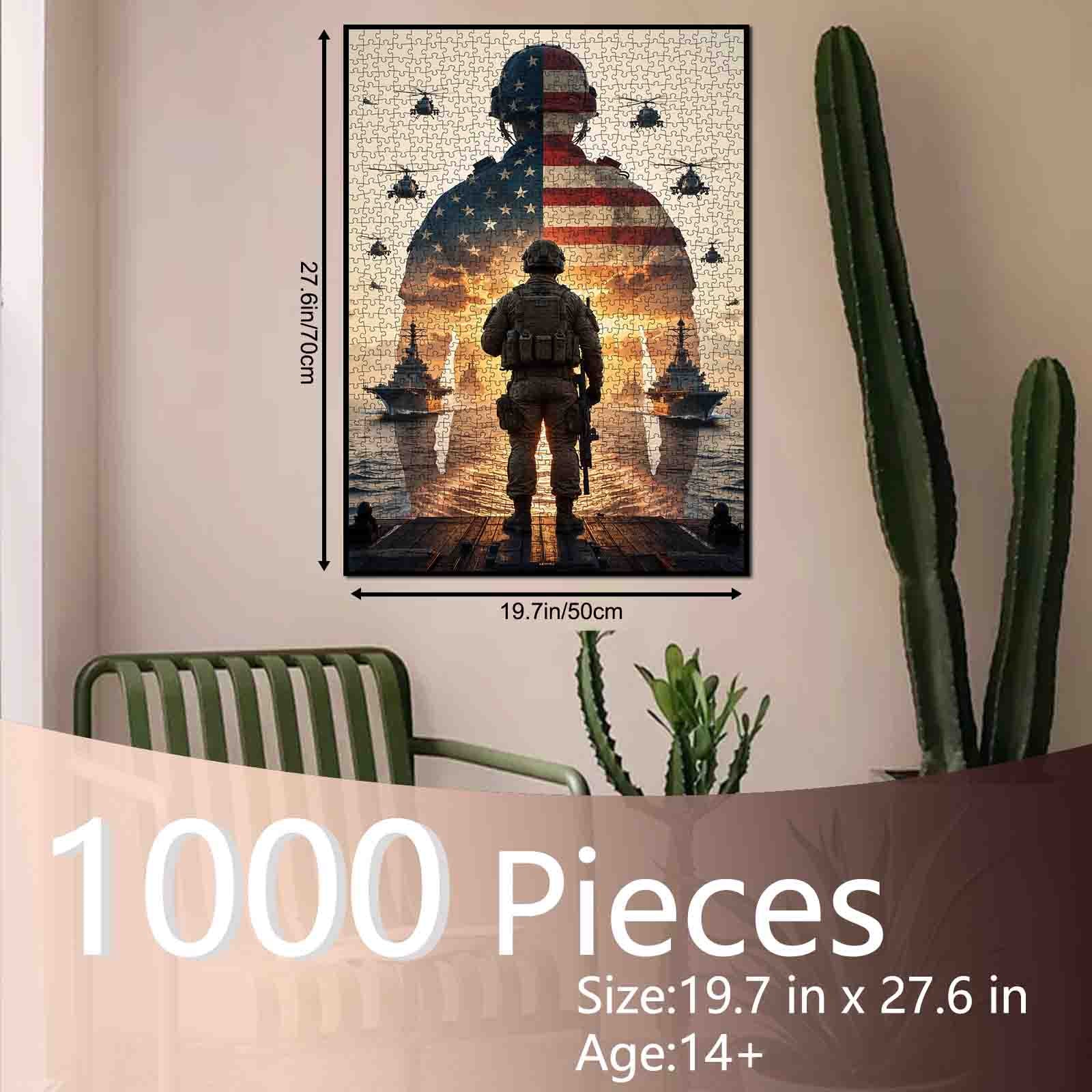 tucocoo-jigsaw-puzzles-patriotic-soldier-reflection-puzzle-1000-teile image 5