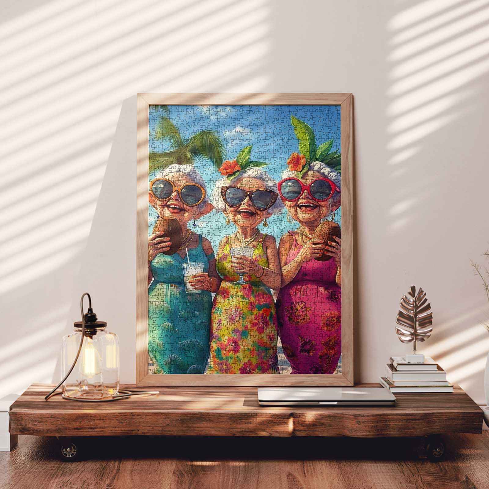 tucocoo-jigsaw-puzzles-tropical-ladies-puzzle-1000-teile-strand image 3