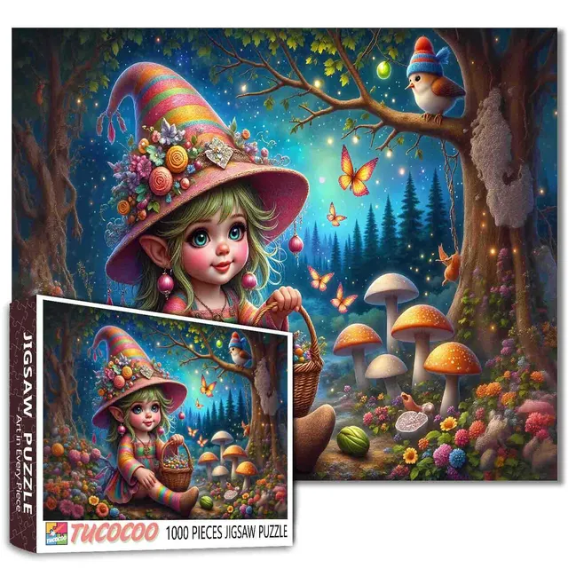 tucocoo-enchanted-forest-elf-girl-puzzle-1000-teile-elfe image 1