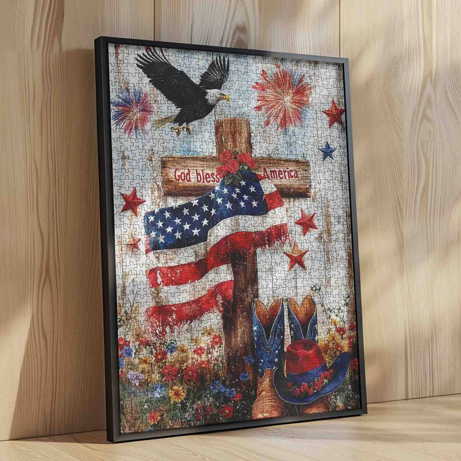 tucocoo-god-bless-america-puzzle-1000-teile-kreuz image 4