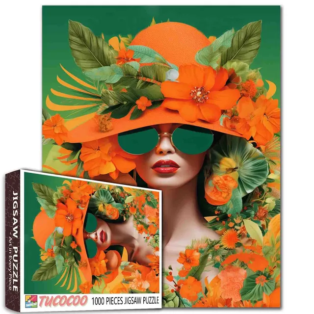 tucocoo-jigsaw-puzzles-orange-painting-puzzle-1000-teile-sommer image 1