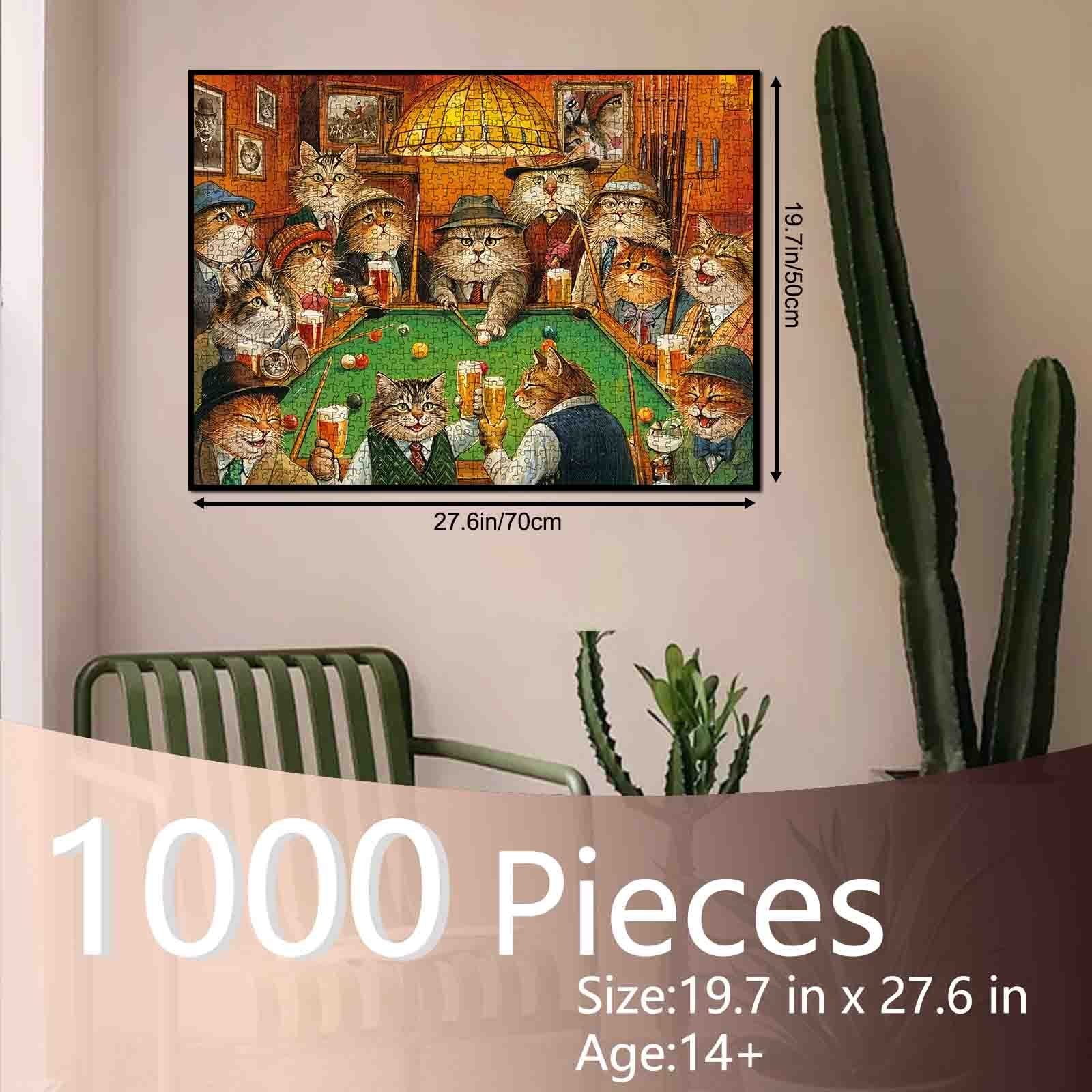 tucocoo-jigsaw-gentlemen-cats-puzzle-1000-teile-billard image 5