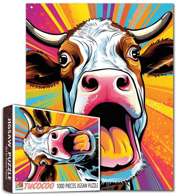 tucocoo-jigsaw-puzzles-pop-art-kuh-puzzle-1000-teile image 1