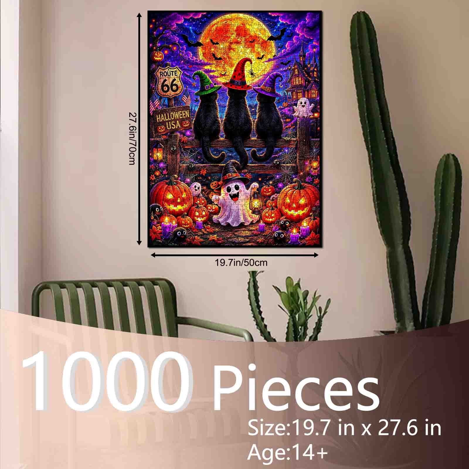 tucocoo-black-cats-halloween-moonlight-puzzle-1000t image 5