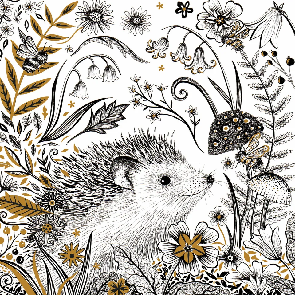 otter-house-ink-moon-hedgehog-gru-karte-igel image 1